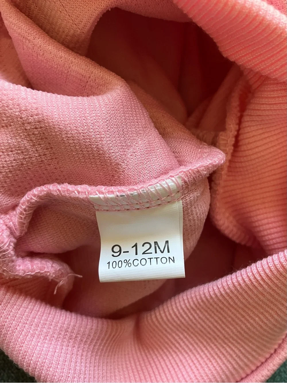 Baby Pink Quilted Heart Two-Piece Sweatshirt and Joggers Set